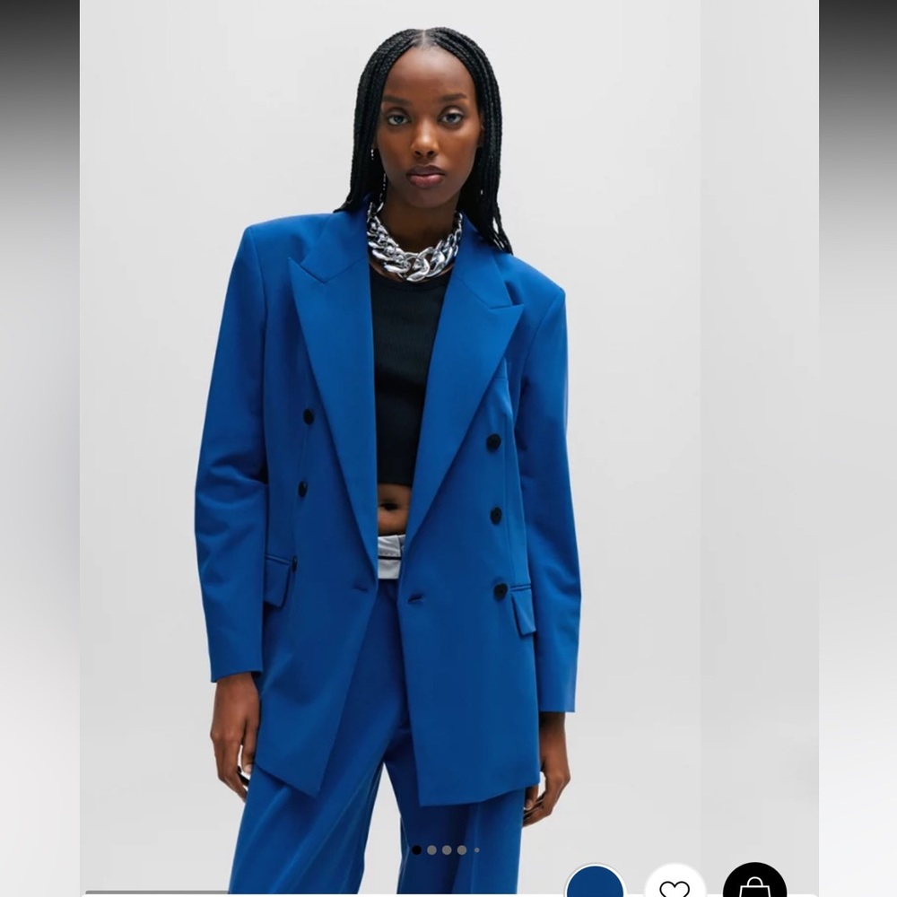 Joseph Double-breasted wool-crepe blazer